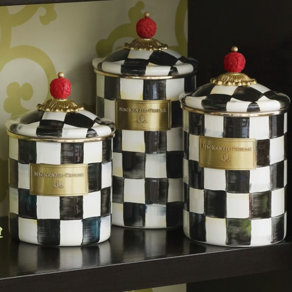 MacKenzie-Childs Courtly Check Cannister Set